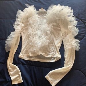 White mesh top size L but fits like M